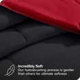 thumbnail image 4 of Bare Home 4-Piece Reversible Bed-in-a-Bag - Premium 1800 Collection - Twin, Black/Red Comforter with Black Sheet Set, 4 of 8