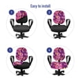 thumbnail image 4 of Floral Office Chair Slipcover, Illustration of Repetitive Style Tropical Flowers in Romantic Gradient Tones, Protective Stretch Decorative Fabric Cover, Standard Size, Multicolor, by Ambesonne, 4 of 5