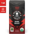 thumbnail image 3 of (6 pack) Death Wish Coffee, Organic and Fair Trade, Dark Roast, Ground Coffee, 16oz, 3 of 14