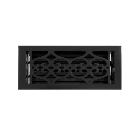 

Signature Hardware 919326-4-8 Old Victorian Cast Iron Floor Register - Black