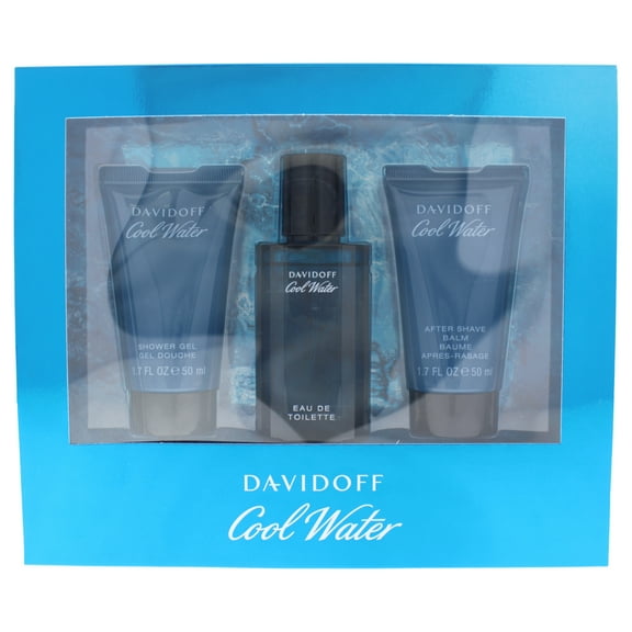 Cool Water by Zino Davidoff for Men - 3 Pc Gift Set 1.35oz EDT Spray, 1.7oz Shower Gel, 1.7oz After