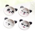 thumbnail image 3 of Miangastore Creative Ceramic Saucer for Home Use Black Cartoon Panda Shape Mini Plate 4 Pieces, 3 of 8