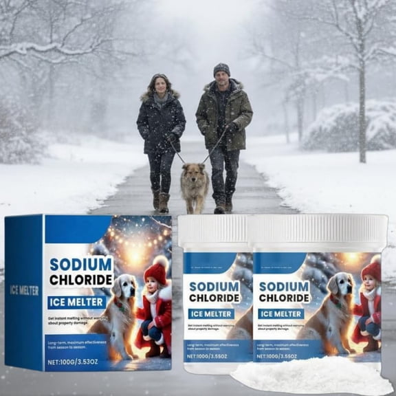 Ice Melt - Pet Safe Ice Melt, Fast Acting, Snow Salt Ice Melt Pet Friendly for Snow and Ice Removal, Sidewalk Salt, Driveway Salt, Fast Acting Snow and Ice Melter (2PCS)