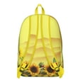 thumbnail image 3 of Sunflower Design Bookbag for School College Teens Adults, Large Capacity Backpack with Laptop Sleeve, Durable Commuting Travel Bookbag, Floral Flowers Print Unisex Gift Idea for Work or College, 3 of 5