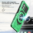 thumbnail image 4 of ThousandGear Compatible for Nokia G310 5G Case, with Tempered Glass Screen Protector, Metal Ring Magnetic Support Kickstand Heavy Duty Protection Phone Case (Green), 4 of 5