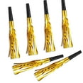 thumbnail image 5 of 6Pcs Party Horn Noisemakers with Tassels - Gold Metallic Fringed Blowouts for Events and Gatherings - Plastic & Foil Design, Durable Horn for Blowouts Party New Year Celebration(Gold,6.7x0.4"), 5 of 9