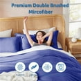 thumbnail image 4 of Nestl  Ultra Soft Double Brushed Microfiber Duvet Cover Set with Button Closure Royal Blue California King 3 Piece, 4 of 5