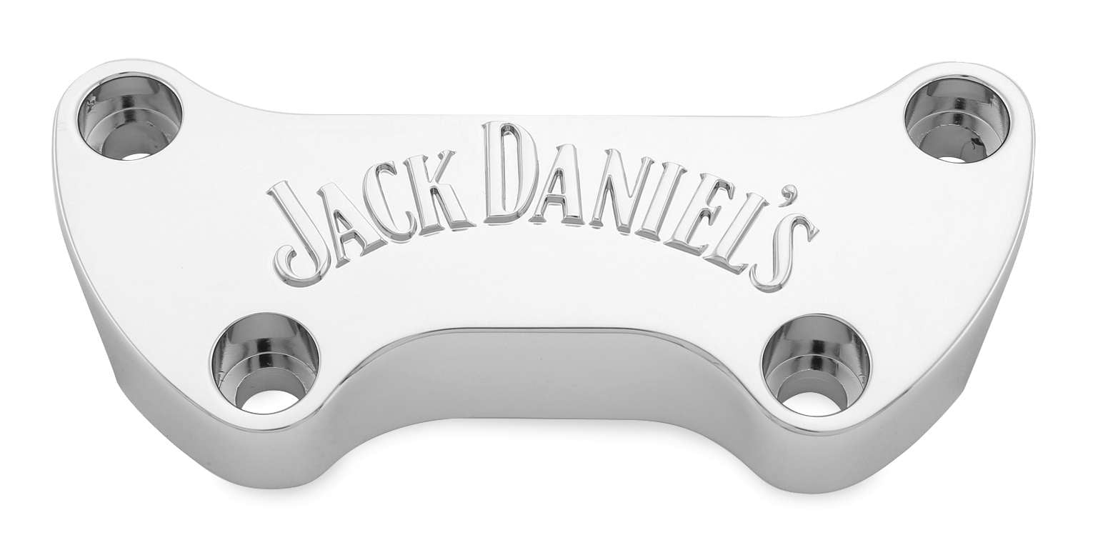 JACK DANIELS Script Handlebar Clamps Chrome 106246
