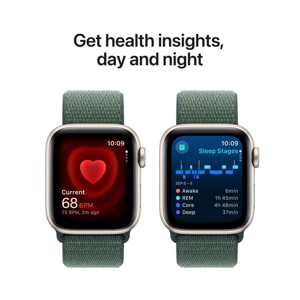 Apple Watch SE2 40mm GPS Starlight Aluminum Case with Lake Green