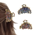 thumbnail image 1 of Pinza para el pelo con diamantes de imitación Vintage, pinza de mandíbula de cristal, pinza para el pelo elegante de aleación de metal, accesorios decorativos para pinza para el pelo con flores, 1 of 5