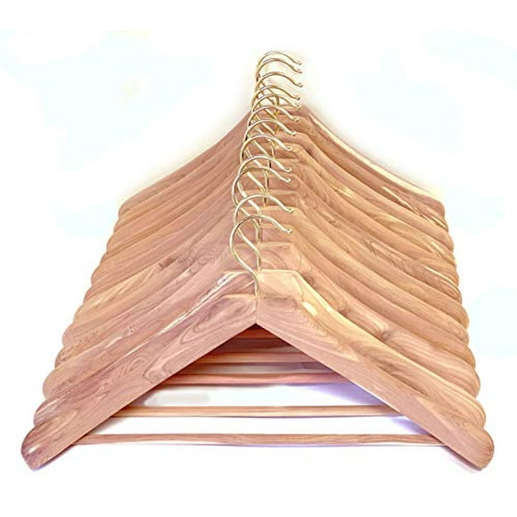 Cedar Elements Wide Coat and Suit Hangers - 12 Pack