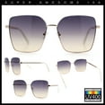 thumbnail image 3 of Womens Classic 90s Designer Metal Rim Oversized Rectangle Butterfly Diva Sunglasses Gold White - Black Brown, 3 of 8