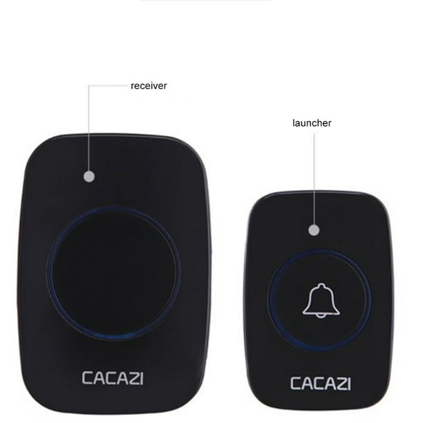 CACAZI A10 300m longue portée sans batterie étanche LED sonnette sans fil  intelligente