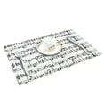 thumbnail image 3 of Placemat Table Mat Tab Music Note Black White Printed For Tables Linen Cotton Kitchen Dining Pads Placemats Set, 3 of 5