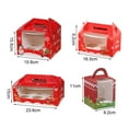 thumbnail image 6 of Opvise 10Pcs 1/2/4/6 Grid Christmas Gift Box Decorative Handheld Festival Props White Card Chic Xmas Present Box Red, 6 of 8