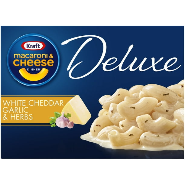Kraft Deluxe White Cheddar & Garlic & Herbs Macaroni & Cheese Dinner