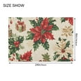 thumbnail image 4 of Yayeee Bath Rug for Bathroom Floor Non Slip Rectangle Fluffy Soft Absorbent Mat, 16"x24", Christmas Poinsettia, 4 of 7