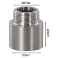 thumbnail image 3 of 10-60mm Shower Head Extension Pipe Stainless Steel Bathroom Shower Extensio, 3 of 7