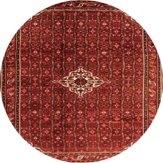 Ahgly Company Indoor Round Persian Orange Traditional Area Rugs, 5' Round