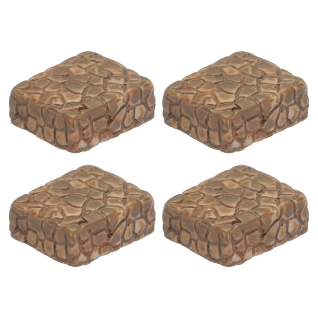 Piedra de pizarra en miniatura para micro bonsái, decoración de casa de muñecas para paisaje de acuario, decoración de jardín, gris, 4 piezas