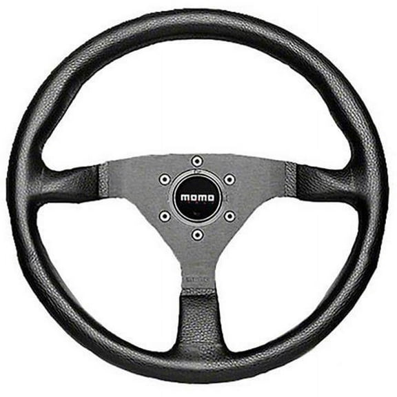 Momo Automotive Accessories MCL35BK1B Monte Carlo 350 Steering Leather Black Stitch