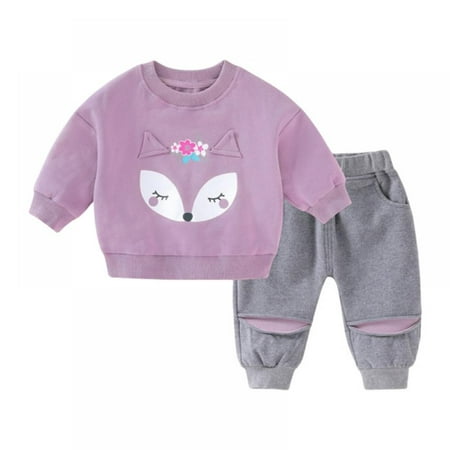 

Fall Outfits for Toddler Girl Boy Long Sleeve Top and Long Pants Set Toddler Sweatsuits
