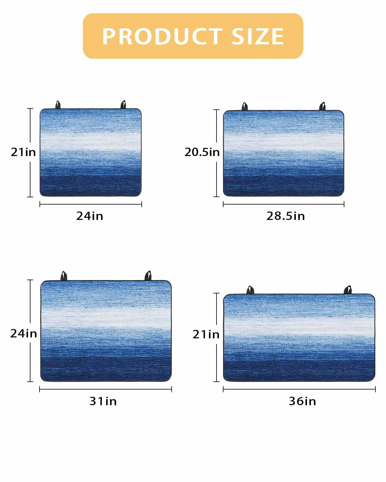 nqOlkjepod Large Induction Cooktop Protector Mat 36"x21", Blue White Ombre Stove Top Covers for Electric Stove, Gradient Abstract Gradient Texture Stove Burner Cover Mats, Glass Top Stove Cover