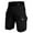 Black, variant on Men Cargo Shorts Outdoor Lightweight Quick Dry Multi Pocket Durable Stretch Waistband Shorts