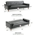thumbnail image 5 of Glory Furniture Andrews Faux Leather Sleeper Sofa in Black, 5 of 6