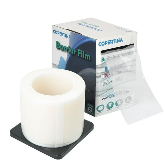 1Roll (1200 Sheets) Dental Medical Grade Barrier Film Blue 4Inch x 6Inch by VASTMED Disposable Protective Plastic Barrier Film Tape