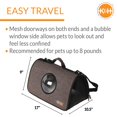 thumbnail image 2 of K&H Pet Products Lookout Pet Carrier Chocolate Small 17 X 10.5 X 9 Inches, 2 of 7