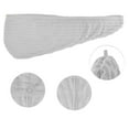 thumbnail image 3 of 1 Pc Women Soft Thickening Hair Drying Towel for Bathroom Vacation Travel Gray Coral Velvet, 3 of 3