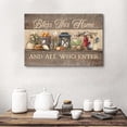 thumbnail image 3 of HFDF Farmhouse Kitchen Wall Decor Bless This Wall Art Country Daisy Flower Butterfly Bread Food Pictures Canvas Artworkspirational Poster Prints Tableware Dining Room Decorations 18x12inch Framed, 3 of 6