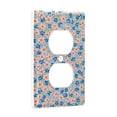 thumbnail image 2 of Yayeee Duplex Wall Plate 1-Gang 4.5"x2.7" Home Receptacle Light Switch Decorative Outlet Cover, Small Pink Flower, 2 of 7
