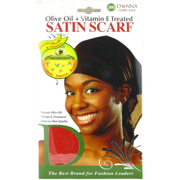 Donna Olive Oil  Vitamin E Treated Adult Female Satin Scarf Hat (Red)