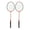 Red, variant on LEIJIAER Starter Portable Grip Handle Badminton Set Head-Heavy for Beginners, 2 People, 2 Piece Set with Comfortable Grip Iron Alloy Racquets Blue 27.16 inches / 69.00 cm