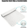 thumbnail image 3 of Extra Large Shower Mat, 47.2 x 31.5 Inch Non Slip Shower Mats for Inside Shower with Drain Hole and Suction Cups, Soft Trimmable TPE Anti Slip Shower Mat for Walk in Shower Stall, Heavy Mat, 3 of 14