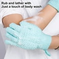 thumbnail image 3 of Limei 1Pair Bath Gloves Convenient Foams Remove Dead Skin Spiral Bulged Grid Scrub Bathroom Bath Towel, 7.5"x 4.7", 3 of 7