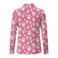 thumbnail image 5 of Jeiento Golf Paw Women's Golf Shirts, Long Sleeve Athletic Tops, V Neck Moisture Wicking Quick Dry Sun Protection Top for Golf, Outdoor Travel and Daily Wear, 5 of 7