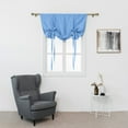 thumbnail image 2 of CUH 1PC Roman Curtain Sky Blue Tie Up Blackout Curtains for Kids Room Small Windows Thermal Insulated Window Shades Valance for Bathroom Kitchen, Rod Pocket (22 x 46 Inches Long), 2 of 6