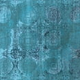 thumbnail image 1 of Ahgly Company Indoor Square Oriental Light Blue Industrial Area Rugs, 4' Square, 1 of 4