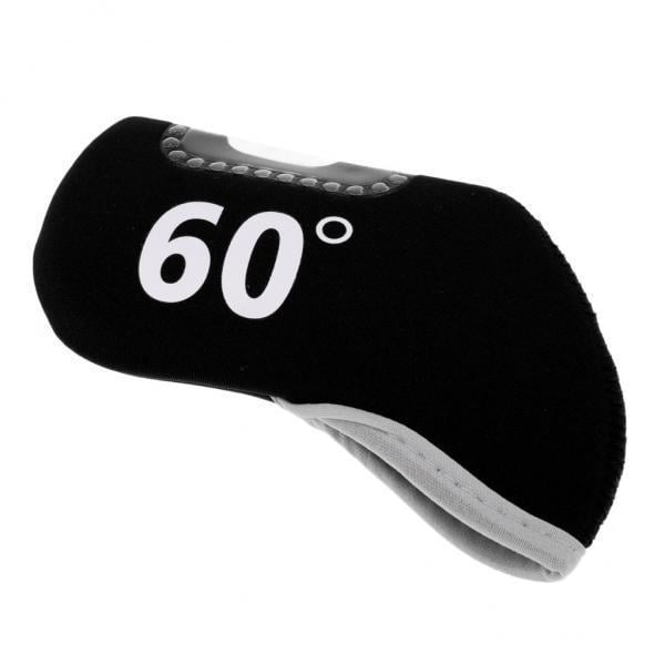 Paquete de 2 a 14 palos para golf, de putter de hierro, 60 grados, negro 2 piezas Zulema Cubierta de cabeza de hierro de golf