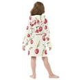 thumbnail image 7 of FORMRS Niños Bathrobe Unisex Hooded Robe Soft Plush Pajamas Sleepwear, Size 2-3T, Red Cherry, 7 of 7
