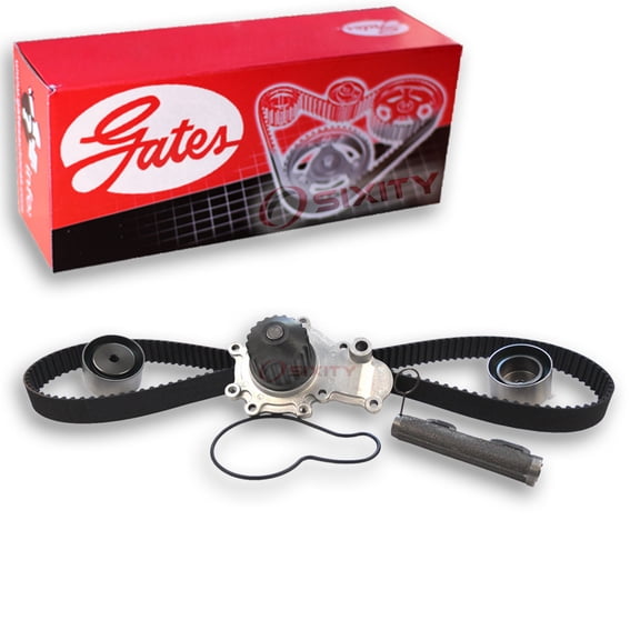 Gates PowerGrip Timing Belt Kit w Water Pump compatible with Mitsubishi Eclipse 2.0L L4 1995-1999