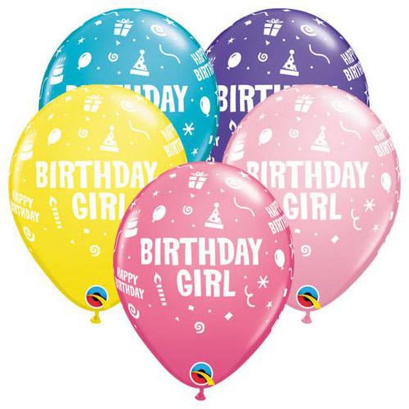 LOONBALLOON Birthday Baby for Her Balloons, 11″ BIRTHDAY GIRL