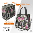 thumbnail image 3 of Pioneer Flower Floral Print Pattern Insulated Lunch Bag for Women & Adults,Large Portable Soft Cooler Lunch Bag,Thermal Food Storage Tote with Pearl Cotton,8.66L,8.75x5.75x9.5 Inch, 3 of 6