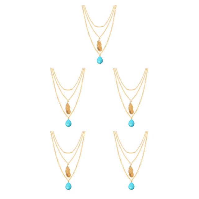 Collar de cadena de moda Qarigey con colgantes universales ajustables Oro Type2 NO2