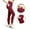 BURGUNDY, variant on Womens High Waist Leggings with 3 Pockets | Tummy Control Yoga Workout Pants | 7/8 Length