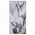 thumbnail image 3 of Benzara Wood Painting with Marbled Print in Multi-Color/Gold (Set of 2), 3 of 6