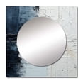 thumbnail image 2 of Designart "Monochrome Paint Minimalist Corner I" coastal White Large Square Mirror - Square Bedroom Mirror Printed Wall Decor - Coastal Square Printed Wall Mirror Art, 2 of 5